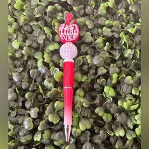 Best Teacher Ever Focal Bead Pen